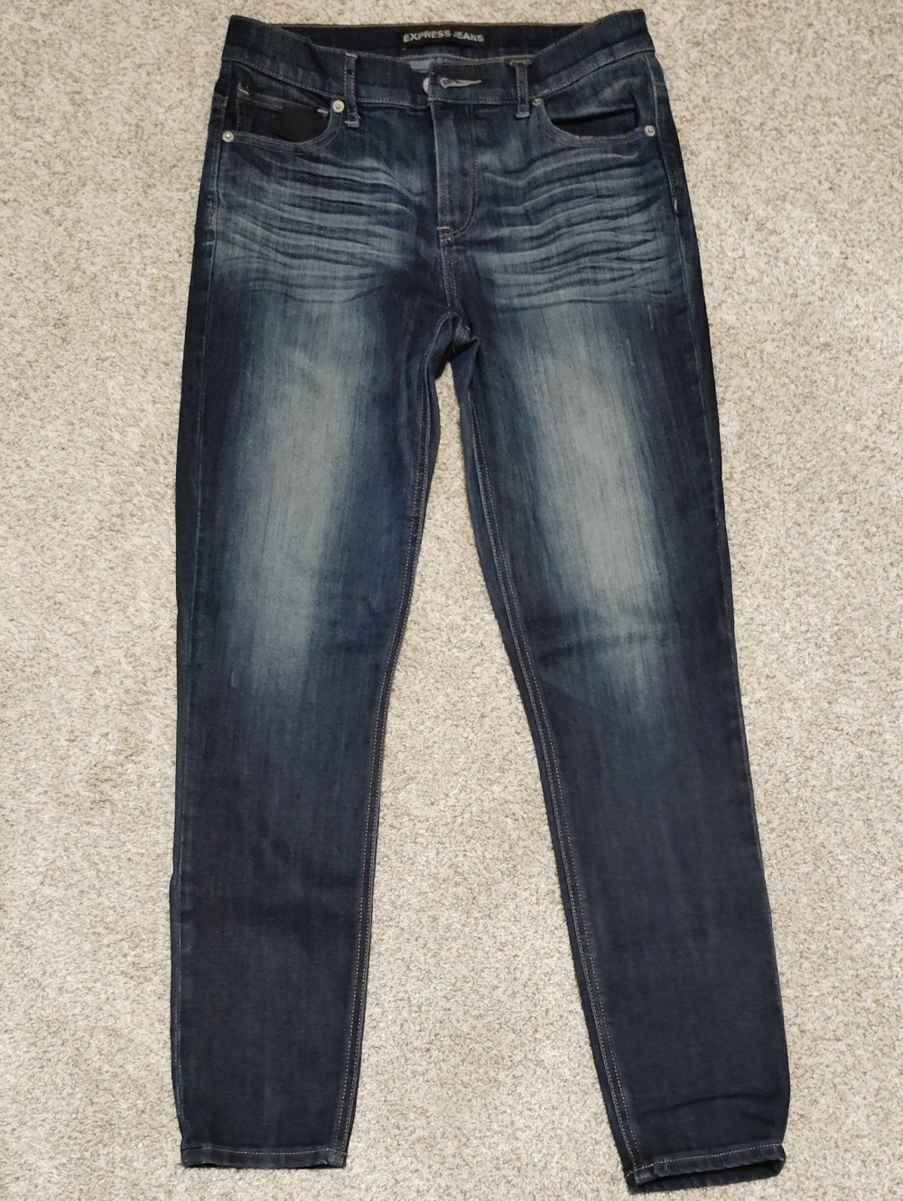 Express Women's Dark Wash Skinny Jeans